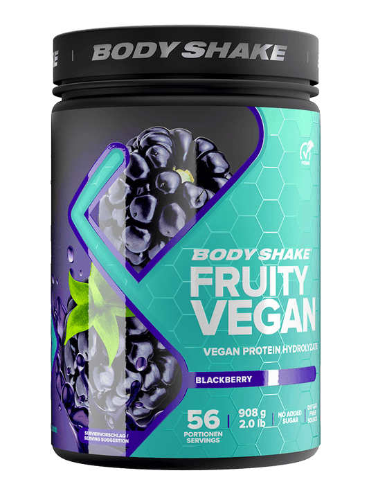 fruchtiges veganes Brombeerprotein